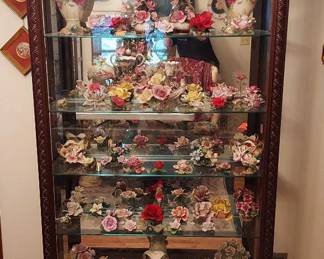 Gorgeous Side Open 4 Shelf Curio Cabinet Contents Not Included