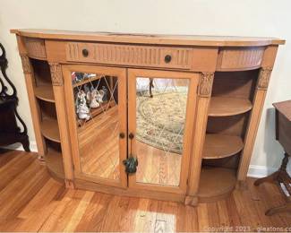 Regency Style English Walnut Server Cabinet