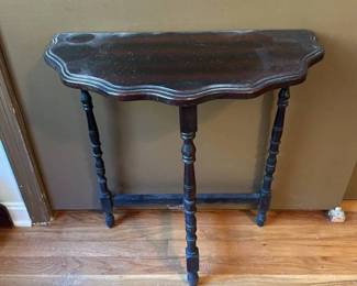 Vintage Half Moon 3 Legged Side Table