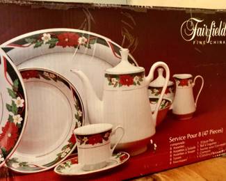 47 Piece Christmas China Set
