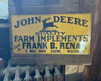 John Deere Farm Implement sign Racine, WI
