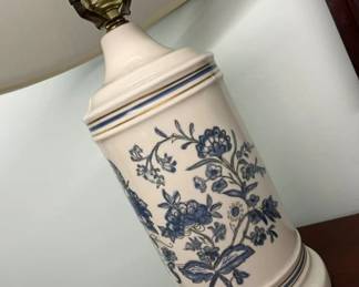 103 1970s Vintage Blue Apothecary Table Lamp X2min