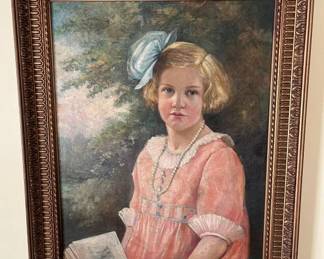103 Antique Mary Louise Kittinger Oil Portraitmin