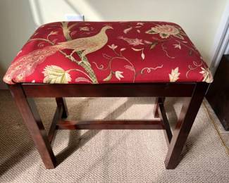 103 Bombay Co. Peacock Upholstered Footstoolmin