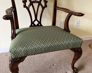 103 Mahogany Vintage Chippendale Armchairmin