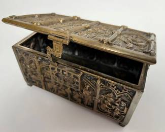 103 Vintage 12 Stations Bronze Jewelry Box min