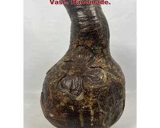 Lot 1833 PERKISS 71 Art Pottery Bottle Vase. Handmade.