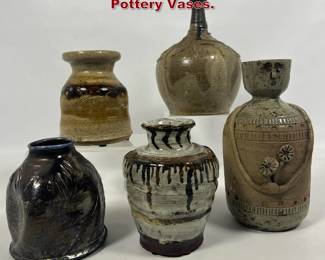 Lot 1847 Grouping Artist Signed Pottery Vases. 