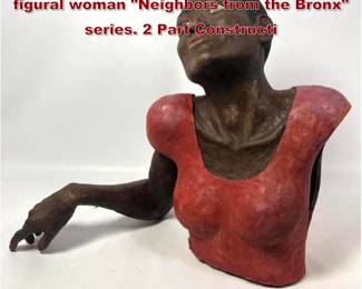 Lot 1871 Believed to be John Ahearn. 1960s figural woman Neighbors from the Bronx series. 2 Part Constructi