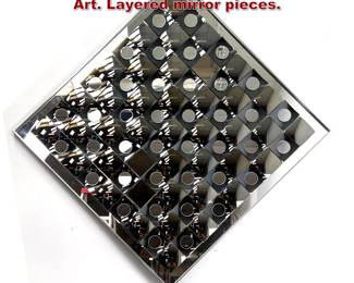 Lot 1933 OP ART Assembled Mirror Framed Art. Layered mirror pieces. 
