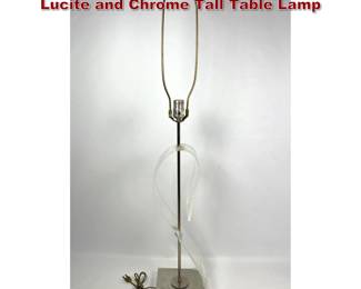 Lot 1941 Mid Century Modern S Shaped Lucite and Chrome Tall Table Lamp