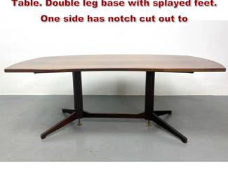 Lot 1953 FRANCO ALBINI Desk Dining Table. Double leg base with splayed feet. One side has notch cut out to