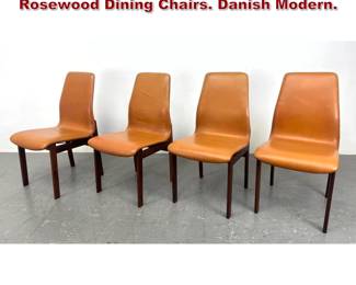 Lot 1954 Hugo Frandsen for Spottrup Rosewood Dining Chairs. Danish Modern.