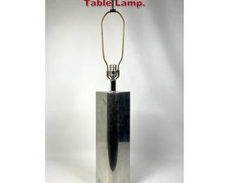 Lot 1980 Chrome Column Modernist Table Lamp. 