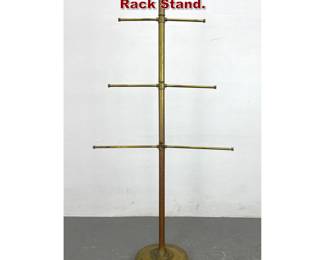 Lot 1990 DURALOD Brass Clothing Towel Rack Stand. 