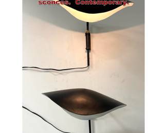 Lot 2007 Pair Serge Mouille style Anthony sconces. Contemporary. 