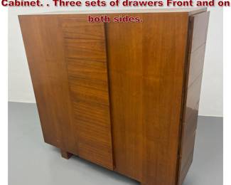 Lot 2024 Unique French Art Deco Dresser Cabinet. . Three sets of drawers Front and on both sides. 