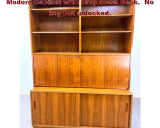 Lot 2044 Carlo Jensen for Hundevad Danish Modern Cabinet with Drop down Desk. No key but unlocked. 