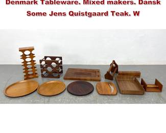Lot 2070 Mid Century Modern Danish Modern Denmark Tableware. Mixed makers. Dansk Some Jens Quistgaard Teak. W