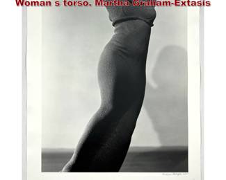 Lot 2095 Barbara Morgan Photograph Woman s torso. Martha GrahamExtasis