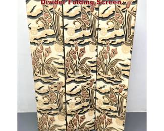 Lot 2111 Decorator 3 Panel Tapestry Room Divider Folding Screen. 
