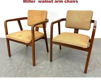 Lot 2115 Pair George Nelson for Herman Miller walnut arm chairs