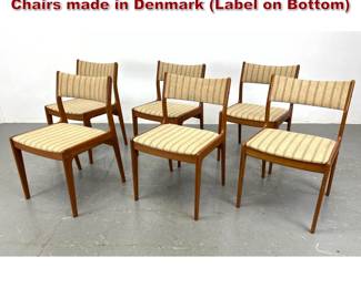 Lot 2117 Six Uldum Mbelfabrik Teak Dining Chairs made in Denmark Label on Bottom
