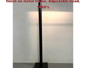 Lot 2126 Italian Periscope floor lamp. Black finish on metal frame. Adjustable head. 1960s