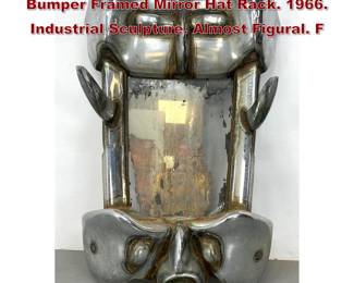 Lot 2138 JASON SELEY Welded Auto Bumper Framed Mirror Hat Rack. 1966. Industrial Sculpture. Almost Figural. F