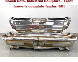 Lot 2139 JASON SELEY Welded Car Bumper Couch Sofa. Industrial Sculpture. Front frame is complete fender. BUI
