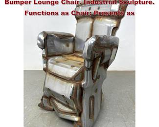 Lot 2140 JASON SELEY Welded Auto Bumper Lounge Chair. Industrial Sculpture. Functions as Chair Presents as 