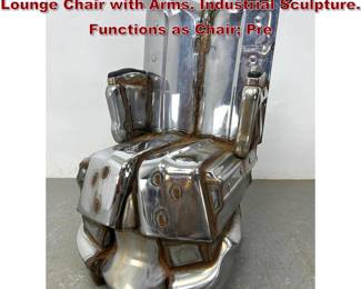 Lot 2141 JASON SELEY Welded Car Bumper Lounge Chair with Arms. Industrial Sculpture. Functions as Chair Pre