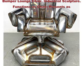 Lot 2142 JASON SELEY Welded Auto Bumper Lounge Chair. Industrial Sculpture. Functions as Chair Presents as 