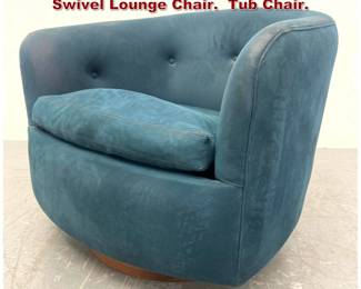 Lot 2170 MILO BAUGHMAN Thayer Coggin Swivel Lounge Chair. Tub Chair. 