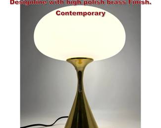 Lot 2199 Stemlite Mushroom Lamp. Designline with high polish brass Finish. Contemporary 