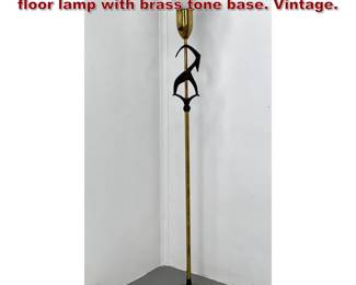 Lot 2204 Frederic Weinberg Style Gazelle floor lamp with brass tone base. Vintage. 
