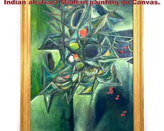 Lot 2213 Gulam Rasool Santosh modernist, Indian abstract Modern painting on Canvas. 