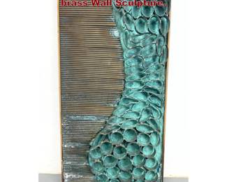 Lot 2218 Mid Century Modern Copper and brass Wall Sculpture. 