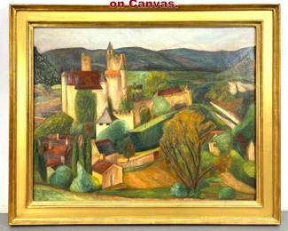 Lot 2220 Impressionist Countryside Painting on Canvas. 