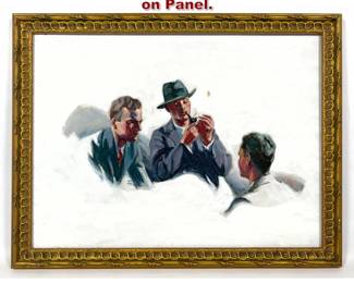 Lot 2238 Bruce Moore Illustration Painting on Panel. 