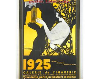Lot 2242 1925 GALLERIE de l IMAGERIE poster. Later .
