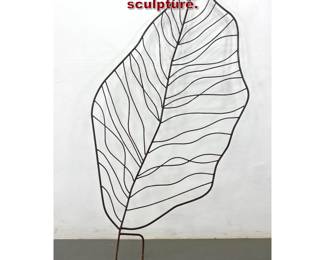 Lot 2247 Tall Iron leaf garden trellis sculpture. 