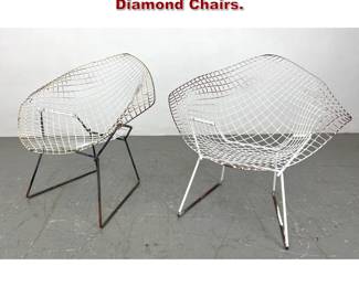 Lot 2284 2pcs Harry Bertoia Wire Diamond Chairs. 