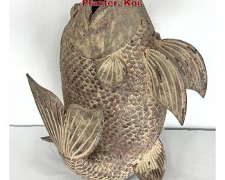 Lot 2287 Large Garden Fish Vase Planter. Koi. 