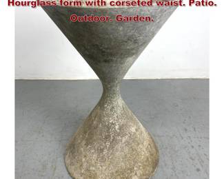 Lot 2292 Willy Guhl Diablo Planter. Hourglass form with corseted waist. Patio. Outdoor. Garden. 
