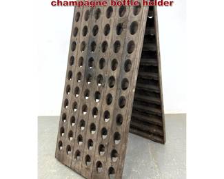Lot 2293 Riddling rack. French Wine champagne bottle holder 