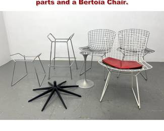 Lot 2303 7pc lot knoll Furniture. Old stock parts and a Bertoia Chair. 