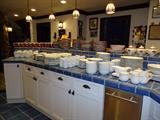 white dishes