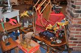 Childrens toys, chairs, desks