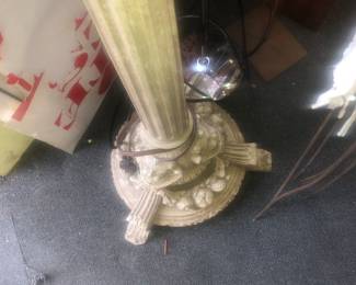 ORIGINAL HAND CARVED WOODEN FLOOR LAMP BASE FROM THE ORIGINAL LAWRENCE FISHER FAMILY LENOX AVENUE DETROIT RESIDENCE